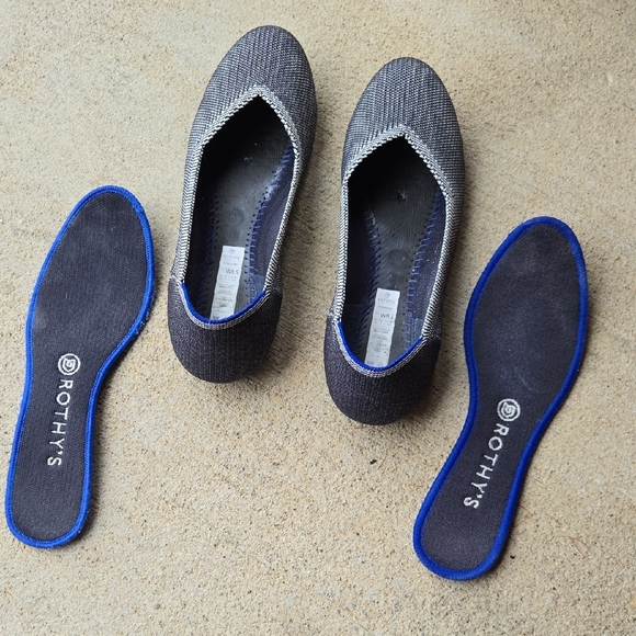 Rothy's Women's Black and Blue Flats - Picture 5 of 11